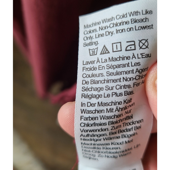 NWT Madewell Boho Festival Dress Large Western Eyelet Ruffle Embroidery Burgundy - Picture 15 of 16